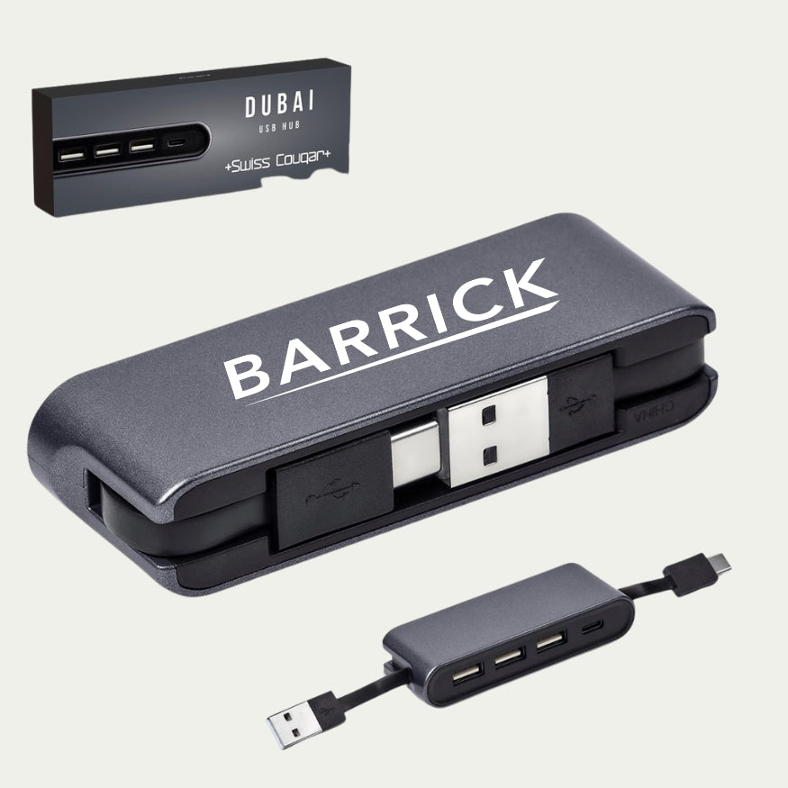 Swiss Cougar Dubai USB Hub - Gun Metal