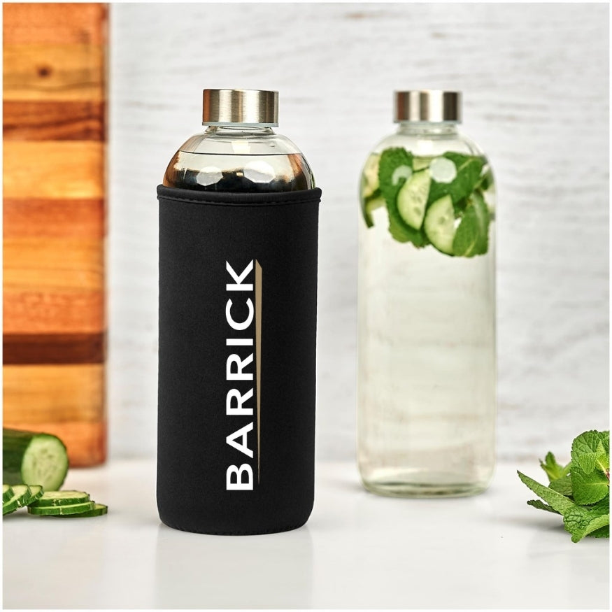 Jumbo Glass Water Bottle - 1 Litre