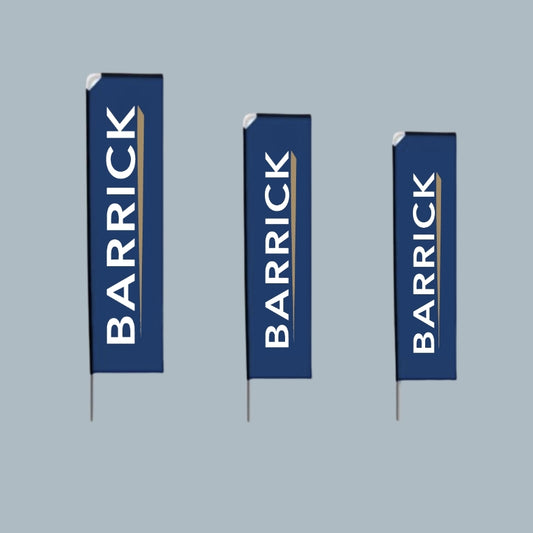 Sublimated Telescopic Double-Sided Flying Banner